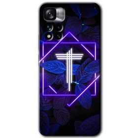 Xiaomi Redmi Note 11 Pro Plus 5G Dark Neon Yaprak T Harfi Baskılı Uyumlu Silikon Kılıf