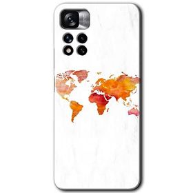 Xiaomi Redmi Note 11 Pro Plus 5G Dünya Haritası Baskılı Uyumlu Silikon Kılıf
