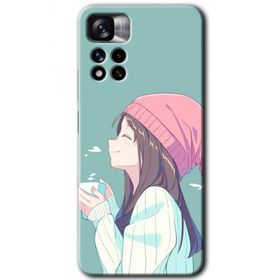Xiaomi Redmi Note 11 Pro Plus 5G Happy Girl Baskılı Uyumlu Silikon Kılıf