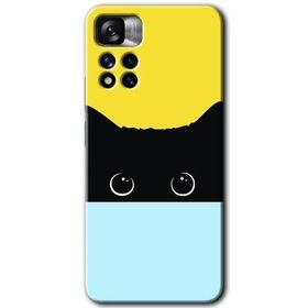 Xiaomi Redmi Note 11 Pro Plus 5G Kara Kedi Baskılı Uyumlu Silikon Kılıf