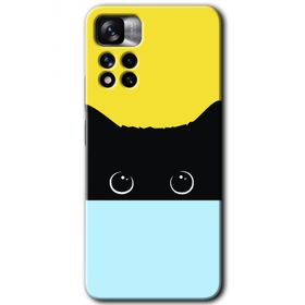 Xiaomi Redmi Note 11 Pro Plus 5G Kara Kedi Baskılı Uyumlu Silikon Kılıf