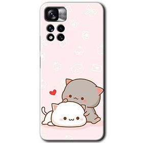 Xiaomi Redmi Note 11 Pro Plus 5G Kedi Aşkı Baskılı Uyumlu Silikon Kılıf