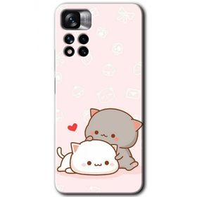 Xiaomi Redmi Note 11 Pro Plus 5G Kedi Aşkı Baskılı Uyumlu Silikon Kılıf