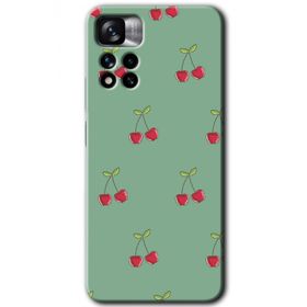 Xiaomi Redmi Note 11 Pro Plus 5G Kiraz Berry Baskılı Uyumlu Silikon Kılıf