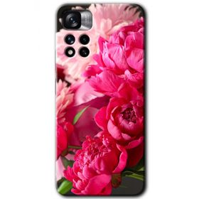 Xiaomi Redmi Note 11 Pro Plus 5G Kırmızı Beyaz Gül Baskılı Uyumlu Silikon Kılıf