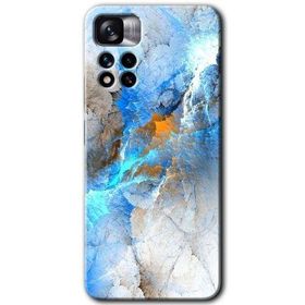 Xiaomi Redmi Note 11 Pro Plus 5G Mavi Buzul Baskılı Uyumlu Silikon Kılıf