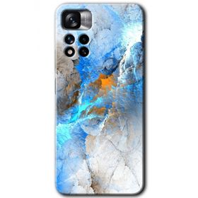 Xiaomi Redmi Note 11 Pro Plus 5G Mavi Buzul Baskılı Uyumlu Silikon Kılıf