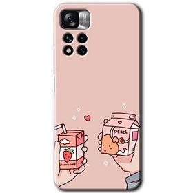 Xiaomi Redmi Note 11 Pro Plus 5G Meyveli Süt Baskılı Uyumlu Silikon Kılıf