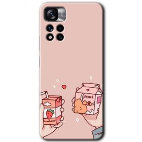Xiaomi Redmi Note 11 Pro Plus 5G Meyveli Süt Baskılı Uyumlu Silikon Kılıf