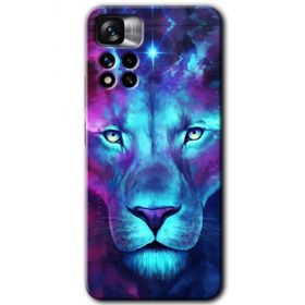 Xiaomi Redmi Note 11 Pro Plus 5G Neon Lion Baskılı Uyumlu Silikon Kılıf