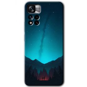 Xiaomi Redmi Note 11 Pro Plus 5G Night Fores Mount Baskılı Uyumlu Silikon Kılıf