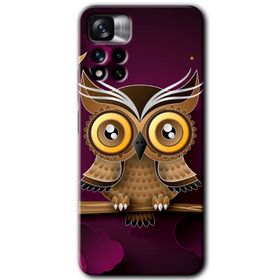 Xiaomi Redmi Note 11 Pro Plus 5G Owl Bird Branch Baskılı Uyumlu Silikon Kılıf