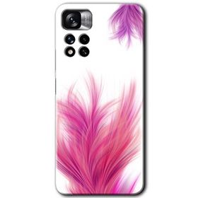 Xiaomi Redmi Note 11 Pro Plus 5G Pembe Tüy Baskılı Uyumlu Silikon Kılıf