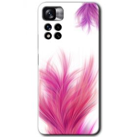Xiaomi Redmi Note 11 Pro Plus 5G Pembe Tüy Baskılı Uyumlu Silikon Kılıf