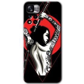 Xiaomi Redmi Note 11 Pro Plus 5G Samurai Girl Baskılı Uyumlu Silikon Kılıf