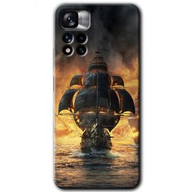 Xiaomi Redmi Note 11 Pro Plus 5G Siyah İnci Baskılı Uyumlu Silikon Kılıf
