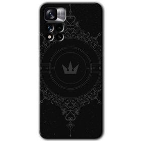 Xiaomi Redmi Note 11 Pro Plus 5G Siyah Mandala 1 Baskılı Uyumlu Silikon Kılıf