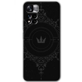 Xiaomi Redmi Note 11 Pro Plus 5G Siyah Mandala 1 Baskılı Uyumlu Silikon Kılıf