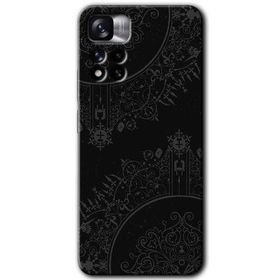 Xiaomi Redmi Note 11 Pro Plus 5G Siyah Mandala Baskılı Uyumlu Silikon Kılıf