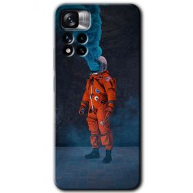 Xiaomi Redmi Note 11 Pro Plus 5G Smoke Astronot Baskılı Uyumlu Silikon Kılıf