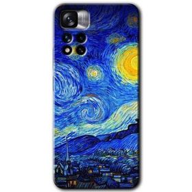 Xiaomi Redmi Note 11 Pro Plus 5G Starry Night Baskılı Uyumlu Silikon Kılıf