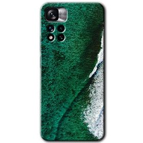 Xiaomi Redmi Note 11 Pro Plus 5G Yeşil Okyanus Baskılı Uyumlu Silikon Kılıf