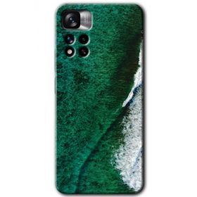 Xiaomi Redmi Note 11 Pro Plus 5G Yeşil Okyanus Baskılı Uyumlu Silikon Kılıf