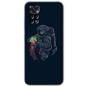 Xiaomi Redmi Note 11S 5G Global Astronot Kıyafeti Baskılı Uyumlu Silikon Kılıf