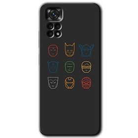 Xiaomi Redmi Note 11S 5G Global Avengers Minimalism Baskılı Uyumlu Silikon Kılıf