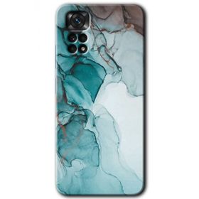 Xiaomi Redmi Note 11S 5G Global Buzul Mermer Baskılı Uyumlu Silikon Kılıf