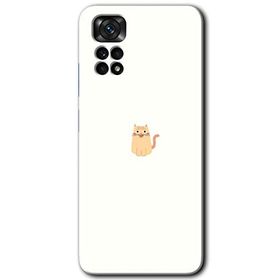 Xiaomi Redmi Note 11S 5G Global Cat Minimalism Baskılı Uyumlu Silikon Kılıf