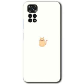 Xiaomi Redmi Note 11S 5G Global Cat Minimalism Baskılı Uyumlu Silikon Kılıf