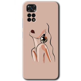 Xiaomi Redmi Note 11S 5G Global Çizim Silüet Baskılı Uyumlu Silikon Kılıf