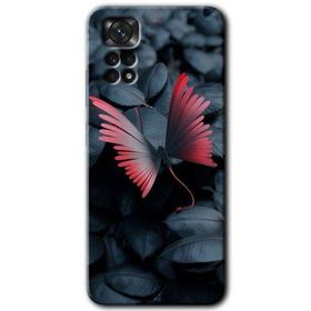 Xiaomi Redmi Note 11S 5G Global Dark Butterfly Baskılı Uyumlu Silikon Kılıf