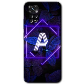 Xiaomi Redmi Note 11S 5G Global Dark Neon Yaprak A Harfi Baskılı Uyumlu Silikon Kılıf
