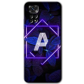 Xiaomi Redmi Note 11S 5G Global Dark Neon Yaprak A Harfi Baskılı Uyumlu Silikon Kılıf