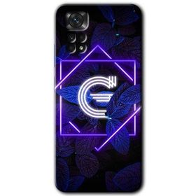 Xiaomi Redmi Note 11S 5G Global Dark Neon Yaprak G Harfi Baskılı Uyumlu Silikon Kılıf