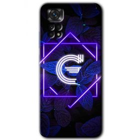 Xiaomi Redmi Note 11S 5G Global Dark Neon Yaprak G Harfi Baskılı Uyumlu Silikon Kılıf