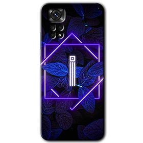 Xiaomi Redmi Note 11S 5G Global Dark Neon Yaprak İ Harfi Baskılı Uyumlu Silikon Kılıf