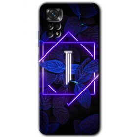 Xiaomi Redmi Note 11S 5G Global Dark Neon Yaprak İ Harfi Baskılı Uyumlu Silikon Kılıf