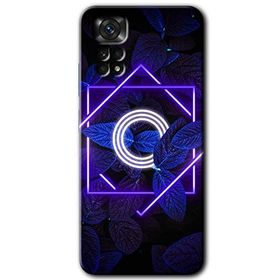 Xiaomi Redmi Note 11S 5G Global Dark Neon Yaprak O Harfi Baskılı Uyumlu Silikon Kılıf