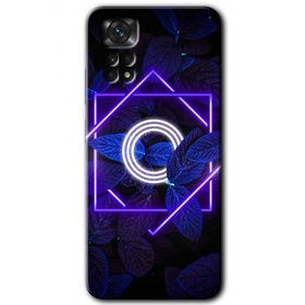 Xiaomi Redmi Note 11S 5G Global Dark Neon Yaprak O Harfi Baskılı Uyumlu Silikon Kılıf
