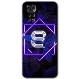 Xiaomi Redmi Note 11S 5G Global Dark Neon Yaprak S Harfi Baskılı Uyumlu Silikon Kılıf