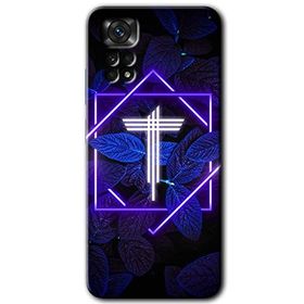 Xiaomi Redmi Note 11S 5G Global Dark Neon Yaprak T Harfi Baskılı Uyumlu Silikon Kılıf