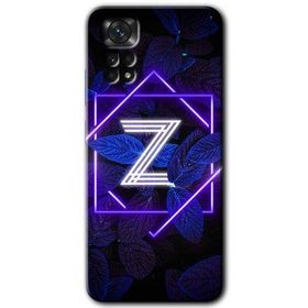 Xiaomi Redmi Note 11S 5G Global Dark Neon Yaprak Z Harfi Baskılı Uyumlu Silikon Kılıf