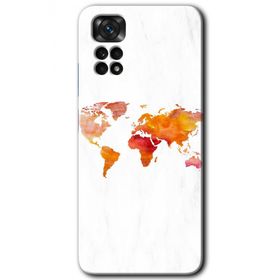 Xiaomi Redmi Note 11S 5G Global Dünya Haritası Baskılı Uyumlu Silikon Kılıf