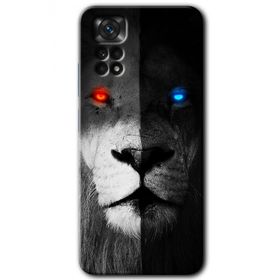 Xiaomi Redmi Note 11S 5G Global Fire and Ice Lion Baskılı Uyumlu Silikon Kılıf