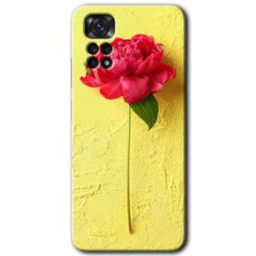 Xiaomi Redmi Note 11S 5G Global Kırmızı Gül Baskılı Uyumlu Silikon Kılıf