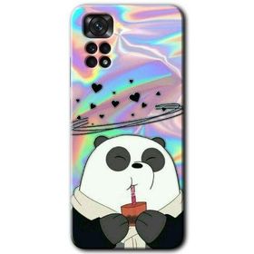 Xiaomi Redmi Note 11S 5G Global Milkshake Panda Baskılı Uyumlu Silikon Kılıf