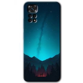 Xiaomi Redmi Note 11S 5G Global Night Fores Mount Baskılı Uyumlu Silikon Kılıf